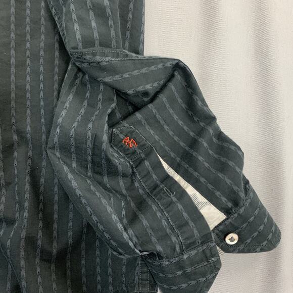 Robert Graham Mens L Black Striped Button Down Shirt Knowledge Wisdom Truth Mens - Picture 5 of 11